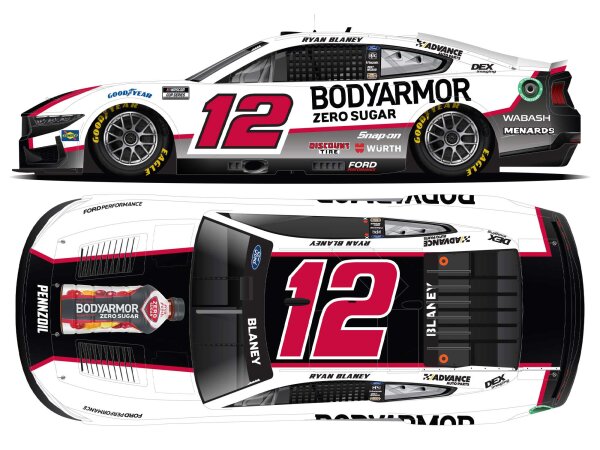 Ryan Blaney #12 NASCAR 2024 TP BodyArmor Zero Sugar 1:24 Autographed