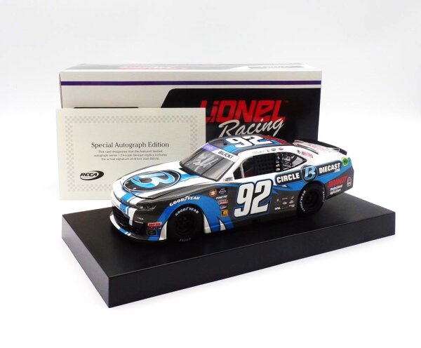 Josh Bilicki #92 NASCAR 2024 Circle B Diecast Throwback 1:24 Autographed