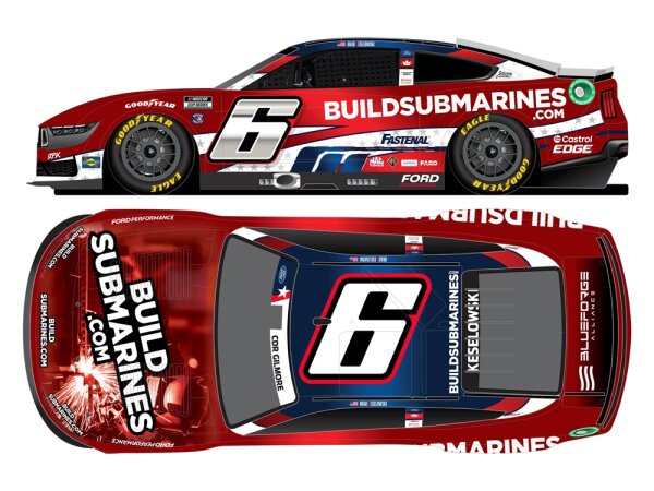 Brad Keselowski #6 NASCAR 2024 RFKR Ford BuildSubmarines.com Salutes 1:64