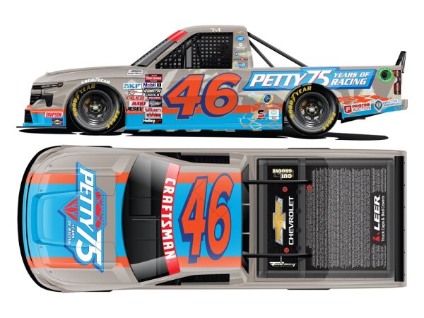 Thad Moffitt #46 NASCAR 2024 Petty 75 Years of Racing Throwback Truck Series 1:24