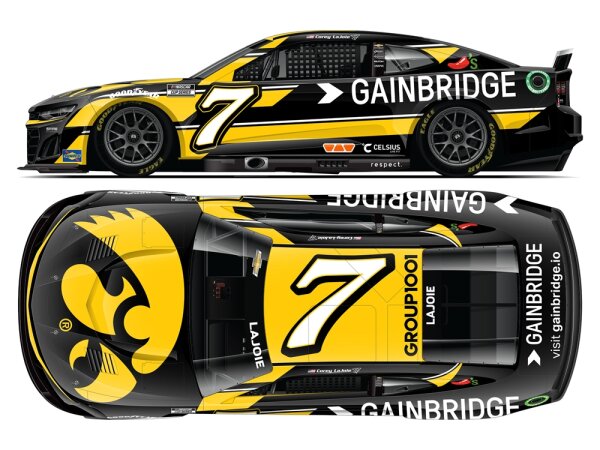 Corey Lajoie #7 NASCAR 2024 SMS Chevrolet University of Iowa Athletics /Gainbridge 1:24