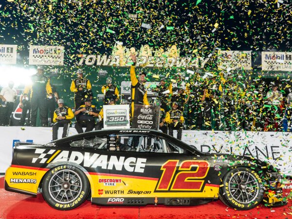 Ryan Blaney #12 NASCAR 2024 Advance Auto Parts Iowa Race Win 1:24 Autographed