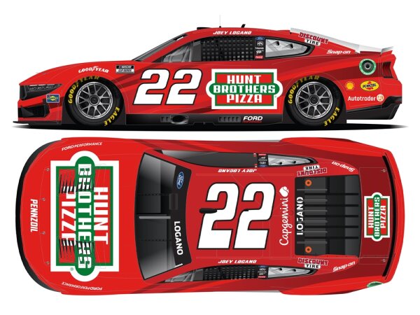 Joey Logano #22 NASCAR 2024 TP Ford Hunt Brothers Pizza Red 1:24 Elite