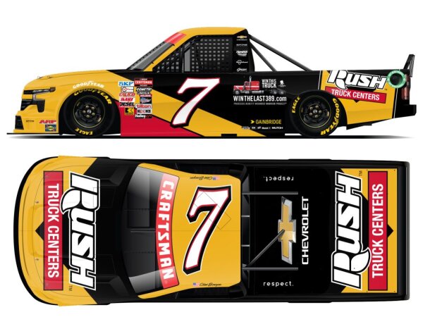 Clint Bowyer #7 NASCAR 2024 SMS Chevrolet Rush Truck Centers 1:64