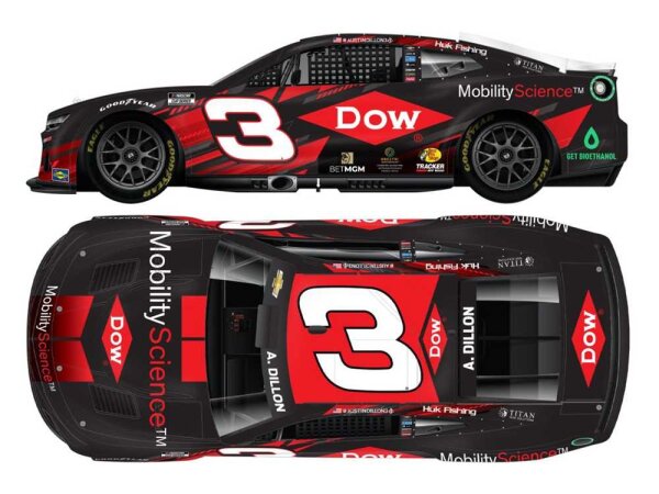 Austin Dillon #3 NASCAR 2025 RCR Chevrolet Dow MobilityScience 1:24