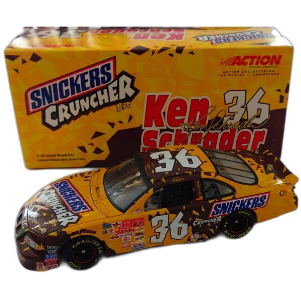 Ken Schrader #36 NASCAR 2001 Pontiac MBVMS  M&M Snickers Cruncher 1:24