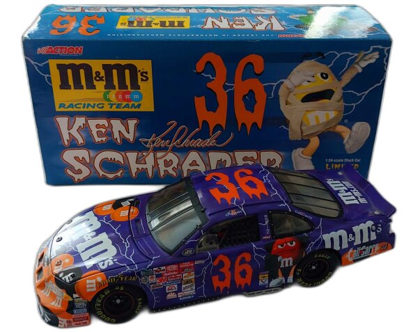 Ken Schrader #36 NASCAR 2000 Pontiac MBVMS M&M Halloween 1:24