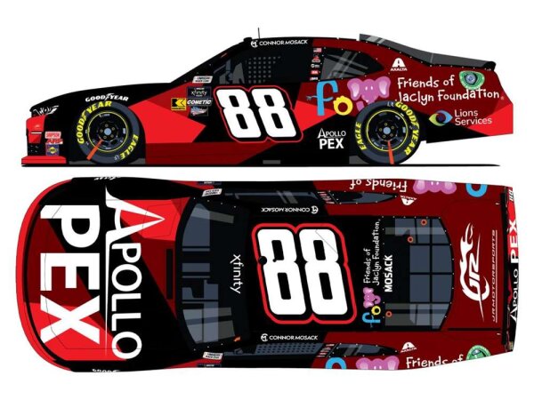 Connor Mosack #88 NASCAR 2024 JRM Apollo Pex 1:64