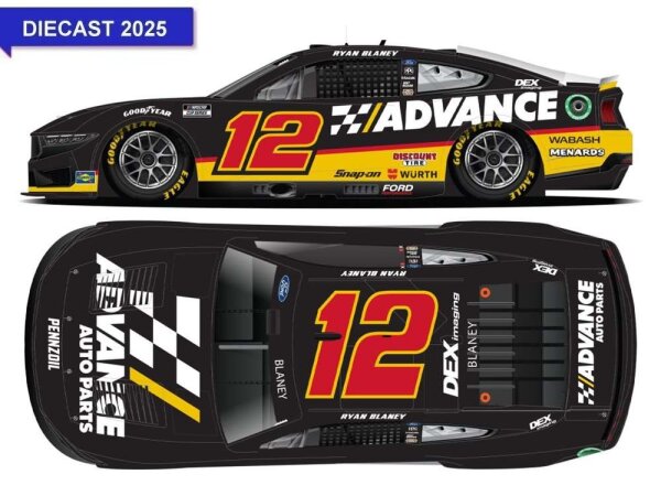 Ryan Blaney #12 NASCAR 2025 Advance Auto Parts 1:24