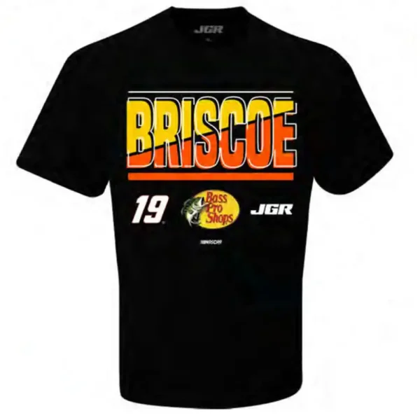 Chase Briscoe 2025 Bass Pro Shops Name & Number 19 T-Shirt Black