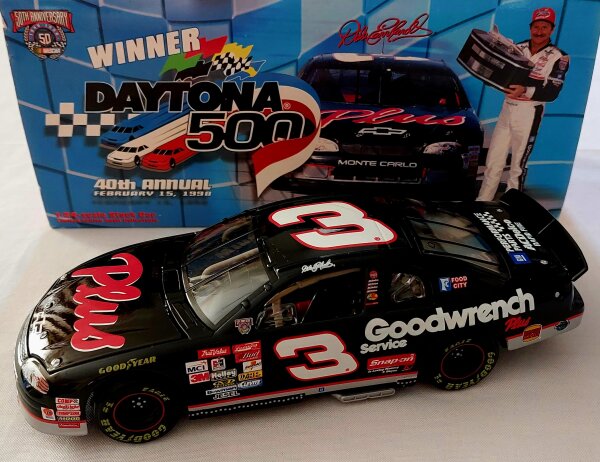 Dale Earnhardt #3 NASCAR 1998 RCR Chevrolet Monte Carlo Goodwrench Service Plus Daytona 500 1:24