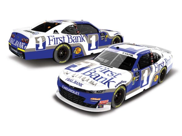 Carson Kvapil #1 NASCAR 2025 JRM First Bank of Alabama 1:24