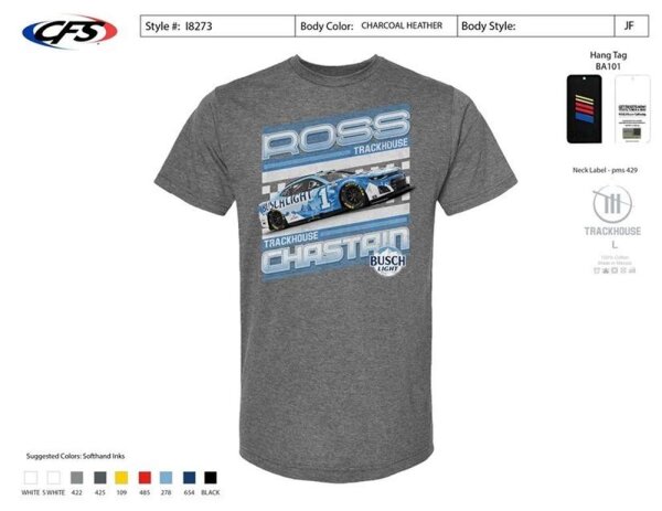 Ross Chastain 2025 Adult 1-spot car Tee T-Shirt