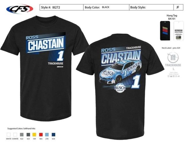 Ross Chastain 2025 Adult 2-spot car & number Tee T-Shirt