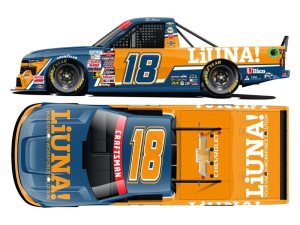 Tyler Ankrum #18 NASCAR 2025 MHR Chevrolet Liuna! Truck Series 1:64