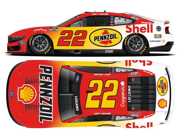 Joey Logano #22 NASCAR 2025 TP Ford Shell-Pennzoil Special 1:24