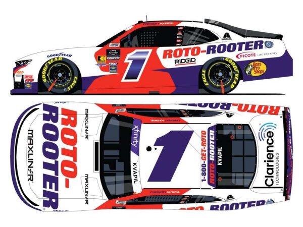 Carson Kvapil NASCAR 2025 Roto Rooter 1:64