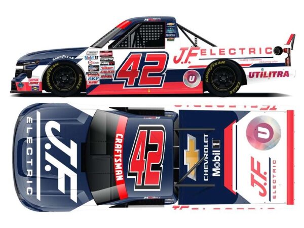 Matt Mills #42 NASCAR 2025 NMS Chevrolet J.F. Electric "Day" 1:24