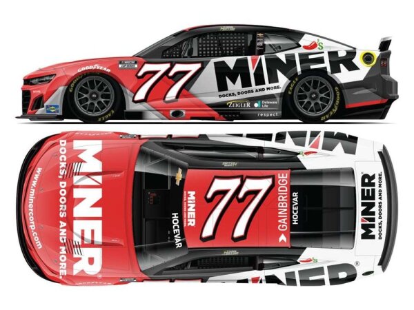 Carson Hocevar #77 NASCAR 2025 SM Chevrolet Miner Docks Doors and More 1:64