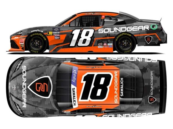 William Sawalich #18 NASCAR 2025 JGR Soundgear 1:64