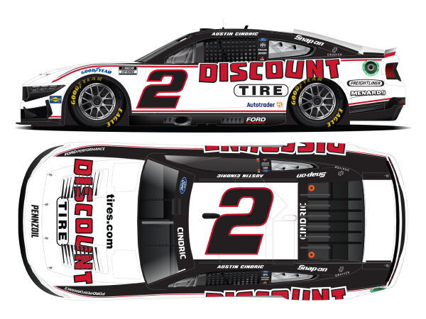 Austin Cindric #2 NASCAR 2024 TP Ford Discount Tire 1:24 Color Chrome