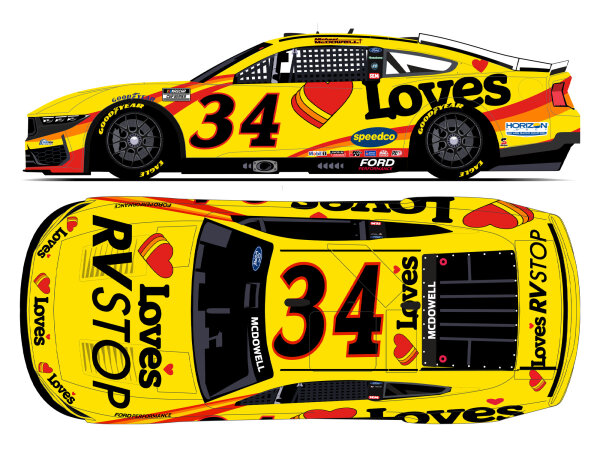 Michael McDowell #34 NASCAR 2024 FRM Ford Loves RV Stop 1:24 Standard